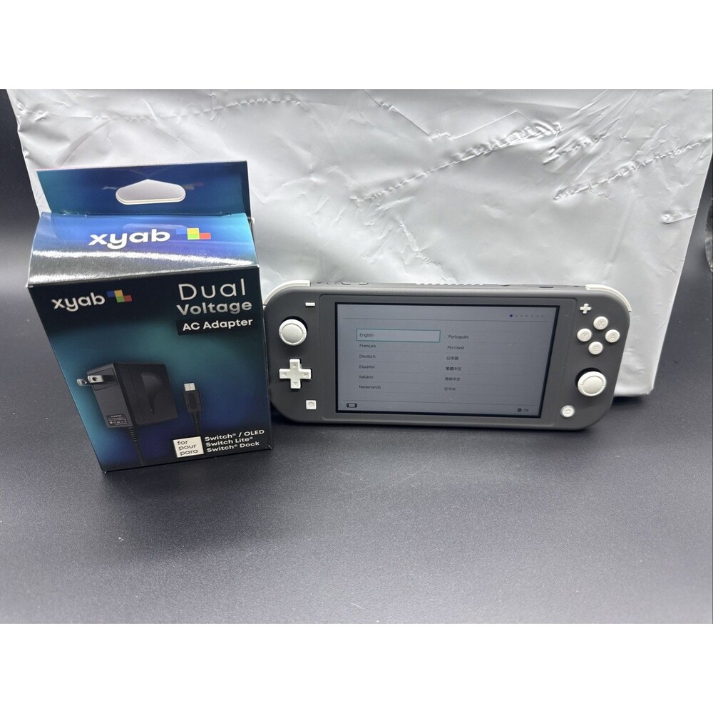 Nintendo Switch HDH-001 Gray With New Xyab Dual Voltage Ac Adapter
